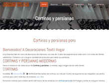 Tablet Screenshot of cortinasypersianas.com.pe
